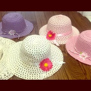 5 different toddler / girl sun hats